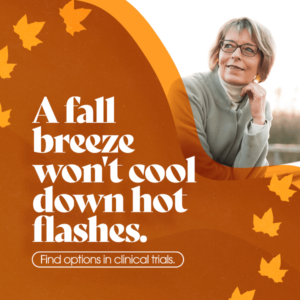 A fall breeze won't cool down hot flashes